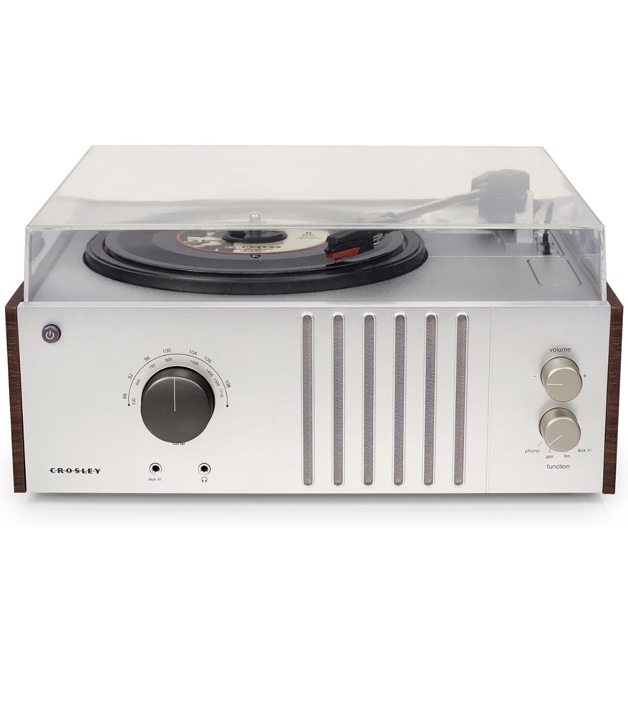 Crosley CR6017A-MA Player Turntable with AM/FM Radio and Aux-In, Mahogany