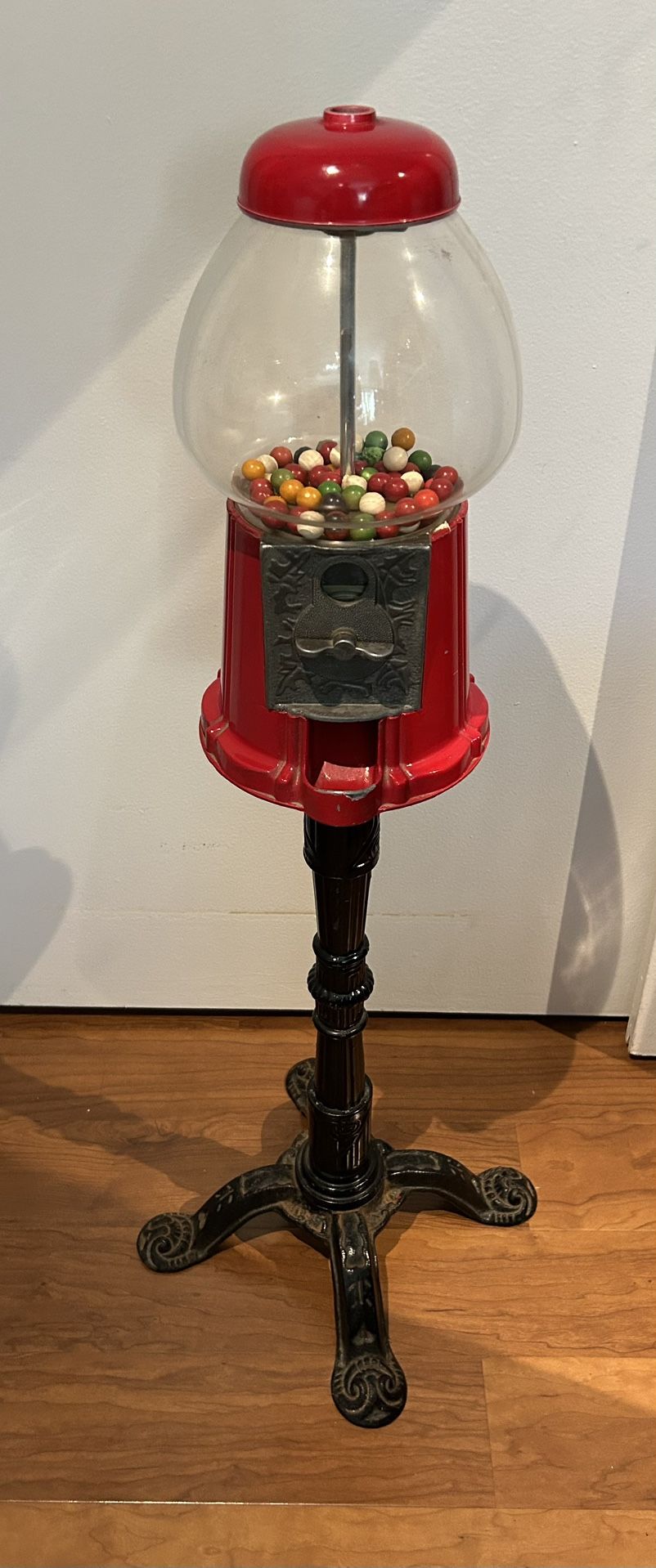 Vintage Carousel Coin Gumball Vending Machine Candy Dispenser w/ Stand