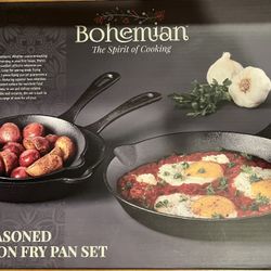 Cast Iron Fry Pan Set 