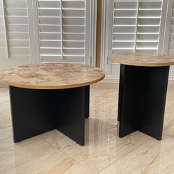 Coffee Table, 2 Piece, Solid Wood Base