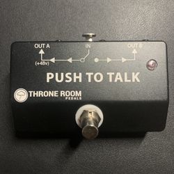 Throne Room Pedals Push To Talk Box - Latching XLR A/B Switcher