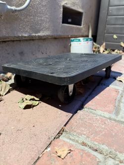 Black Plastic Rolling Dolly Cart