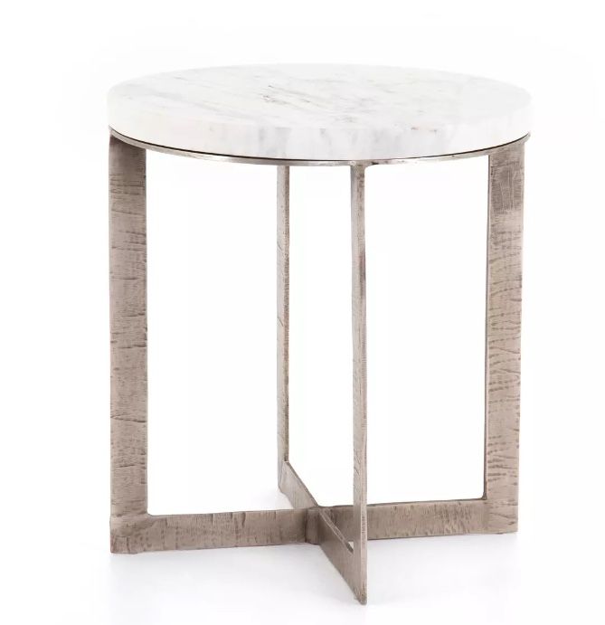 Nightstand / Side Tables - Marble Top - 2 Pieces 