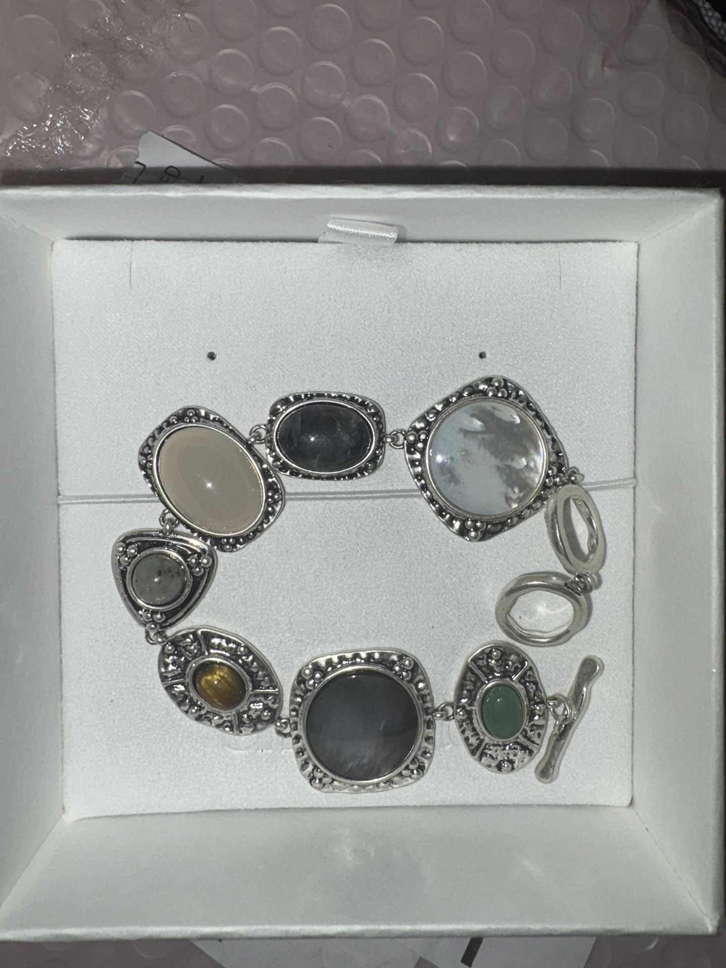 Silver Bracelet With Stones