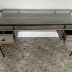 Glass Top Desk 