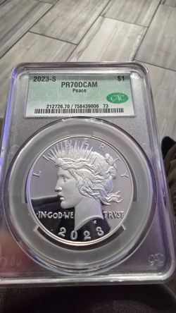 🔥Peace Dollar 2023-S PR70DCAM "CAC"