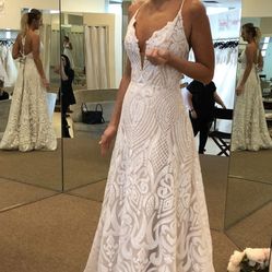 NWT Blush Couture By Hayley Paige Wedding Dress Delta 1751 Marrakesh Beaded Gown
