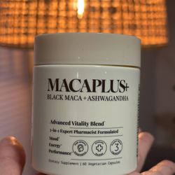 MACAPLUS+ Black Maca + Ashwagandha Supplement