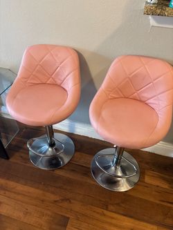 Pink barstools