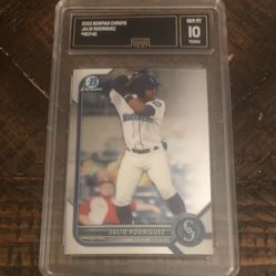 2022 Bowman JULIO RODRIGUEZ RC Chrome Prospects #BCP-45 Seattle Mariners-GMA 10