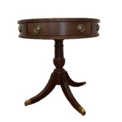 Hammary drum table signed by Kathy Elmore