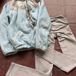 North Face Girls (kids) Large Soft Jacket & Lulu Leggings 