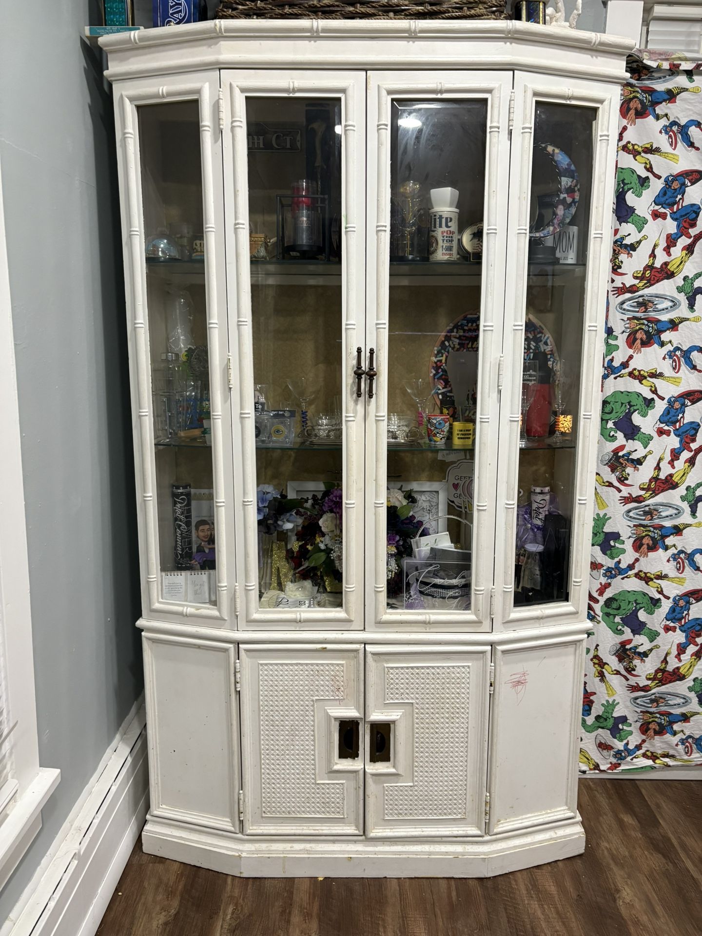Faux Bamboo China Cabinet
