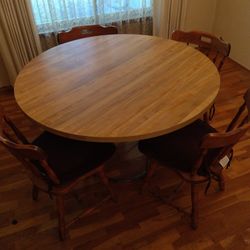 Dinette Table, 4 Chairs