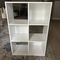White 6 Cube Bookshelf