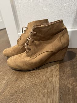Brown Wedge Boots