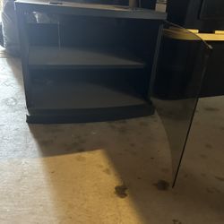 Tv Table. Glass Front