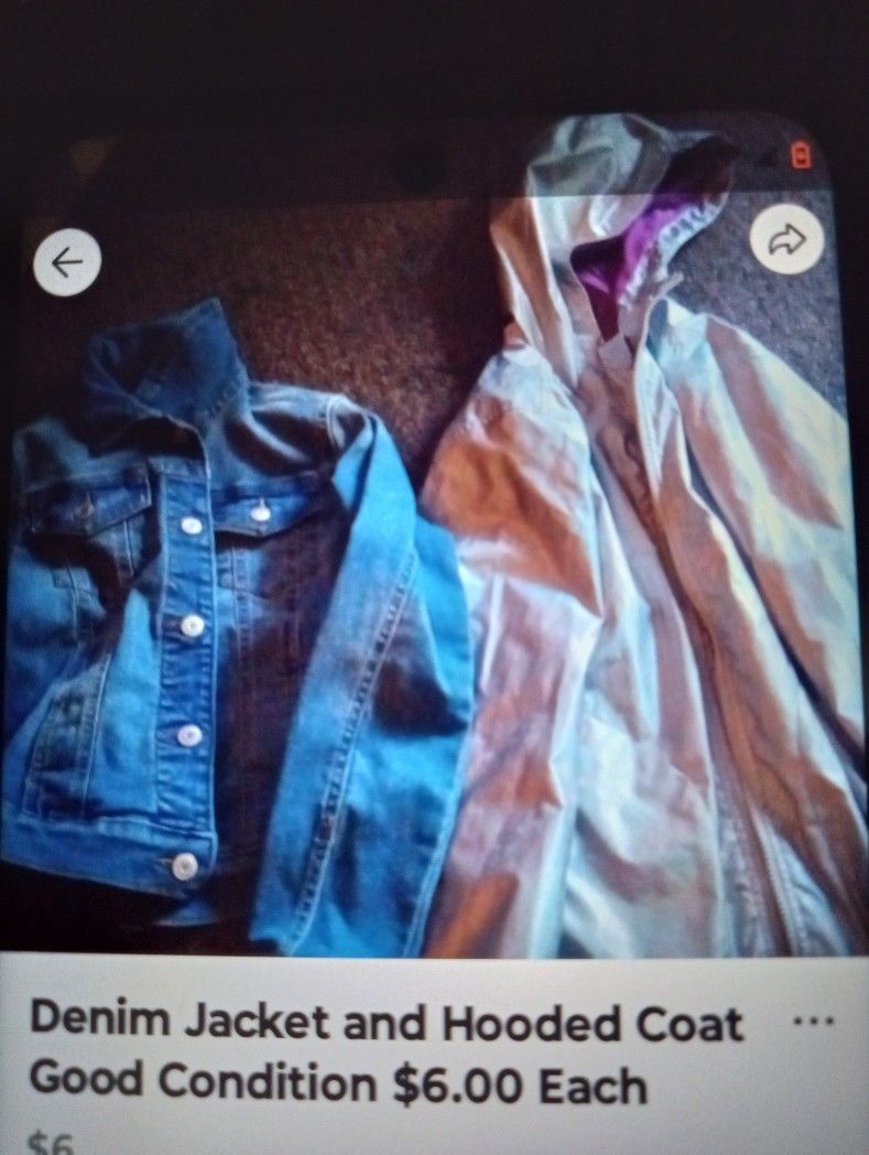 Girls Jackets Good Condition Size 10-12 $6.00 Each 