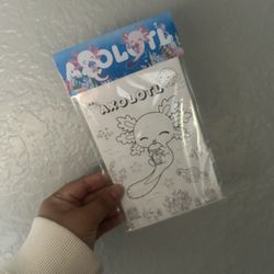 axolotl Coloring sticker sheets