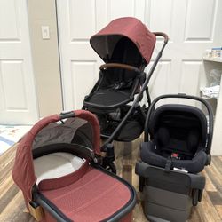 UPPAbaby Vista V2 Red Double Stroller and Uppababy mesa V2 Black