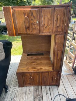 Vintage computer desk hutch