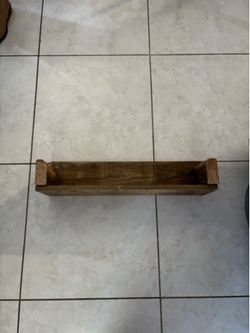 Handmade shelf sturdy freshly stained