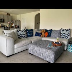Title: Sectional (sofa & chase) + cocktail Ottoman-as is $1,800