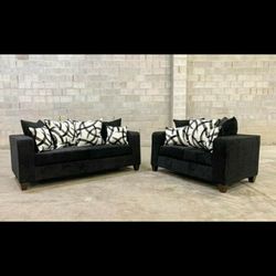 Dora Black Living Room Set

