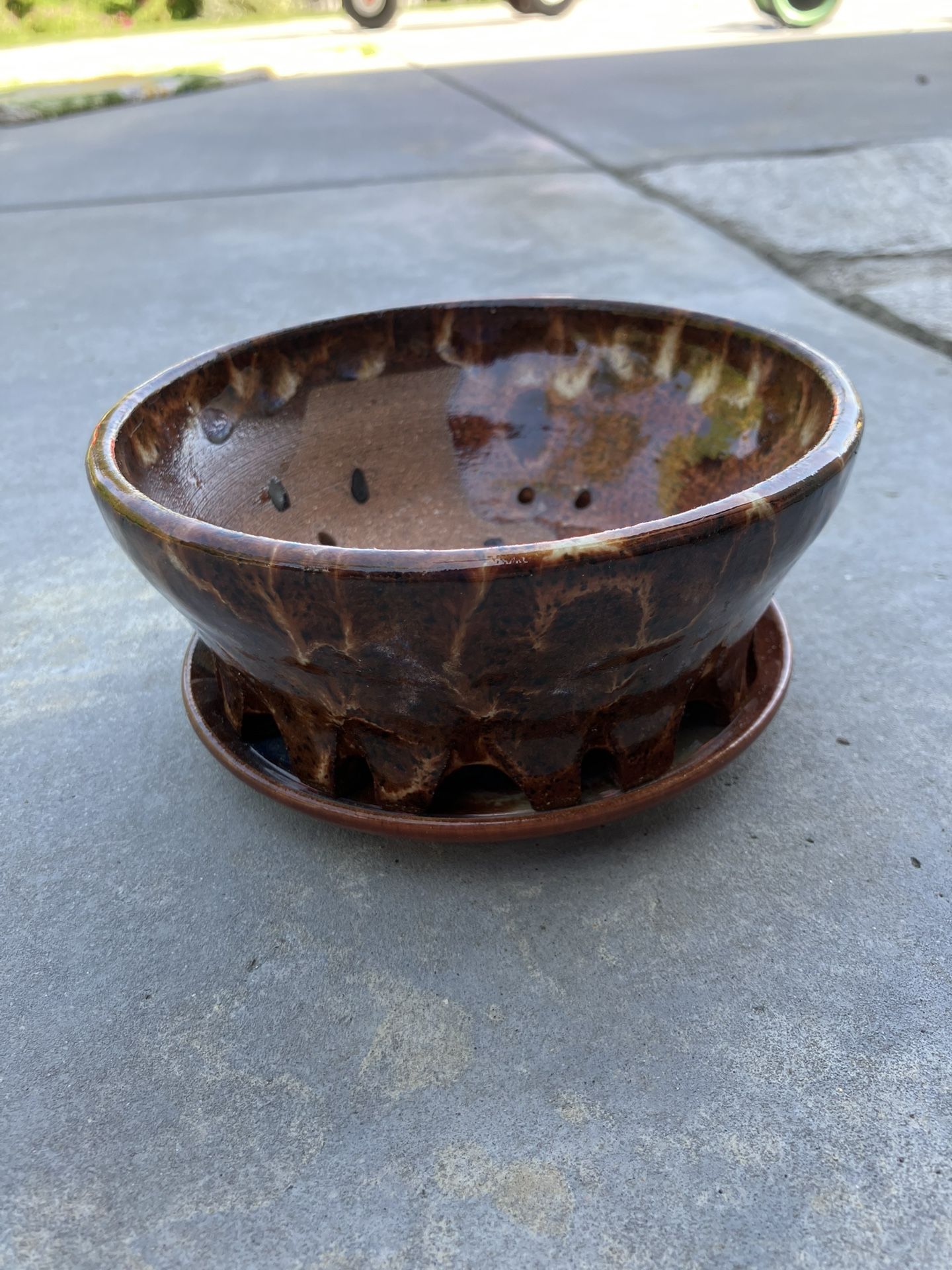 Really Cool Fire Kilned Pot For Succulents (pick out a free succulent)