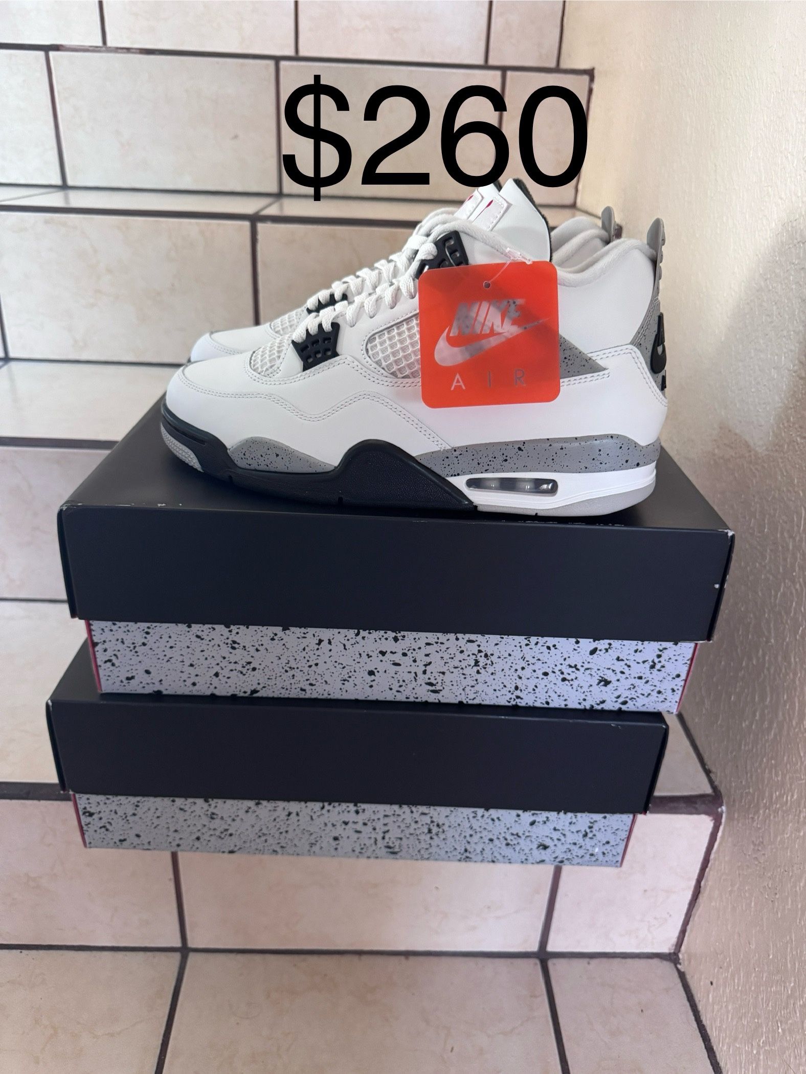 Jordan 4 Retro White Cement Size 10 , 12 , 13
