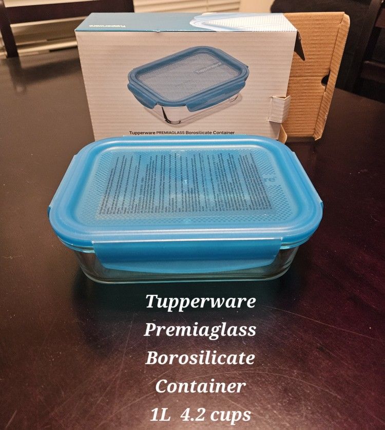 Tupperware Premiaglass Borosilicate Container 1L