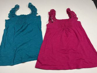 Women’s Small Tops With Eyelet Detail $5 Total