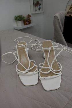 White Strappy Heels