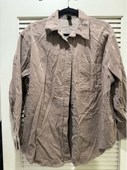 Corduroy flannel shirt, size large