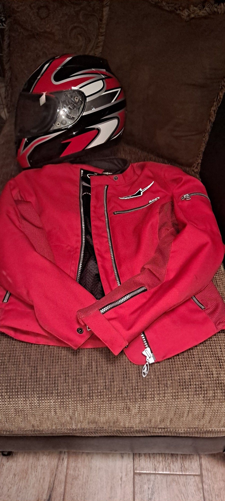 Motorcycle Helmet and Jacket 