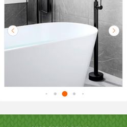 Single-Handle Freestanding Tub Faucet Brass Floor Mount Tub Filler in Matte Black
