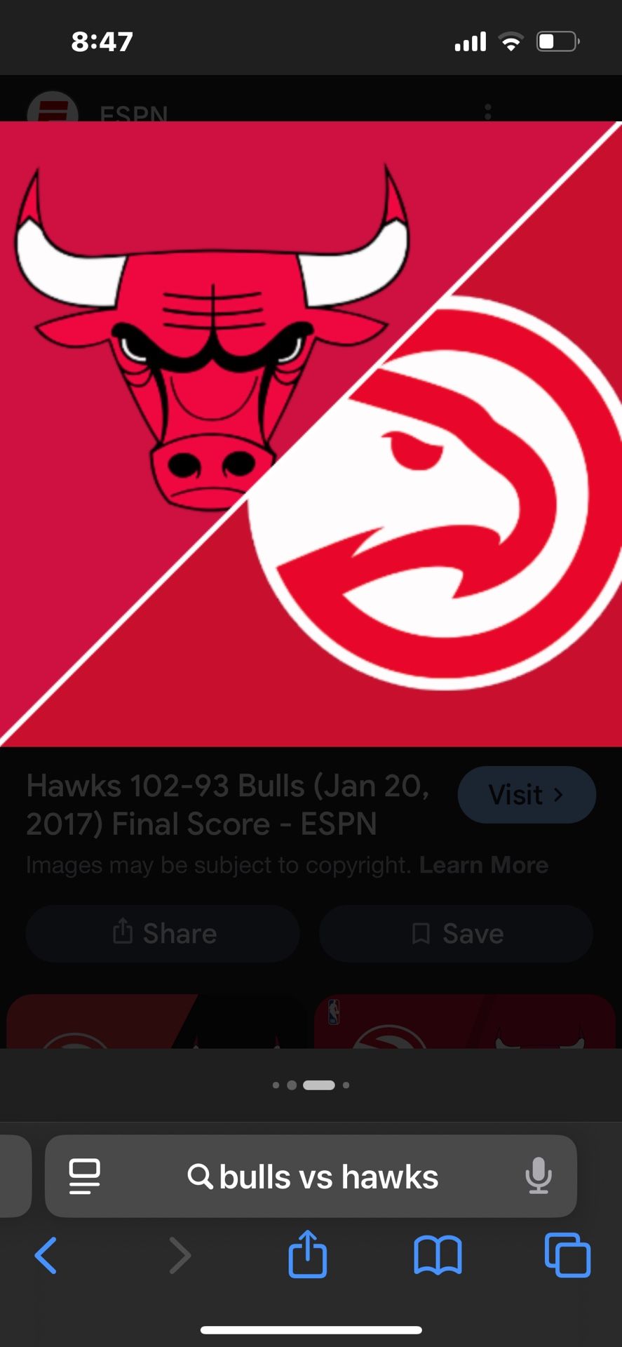 BULLS VS HAWKS