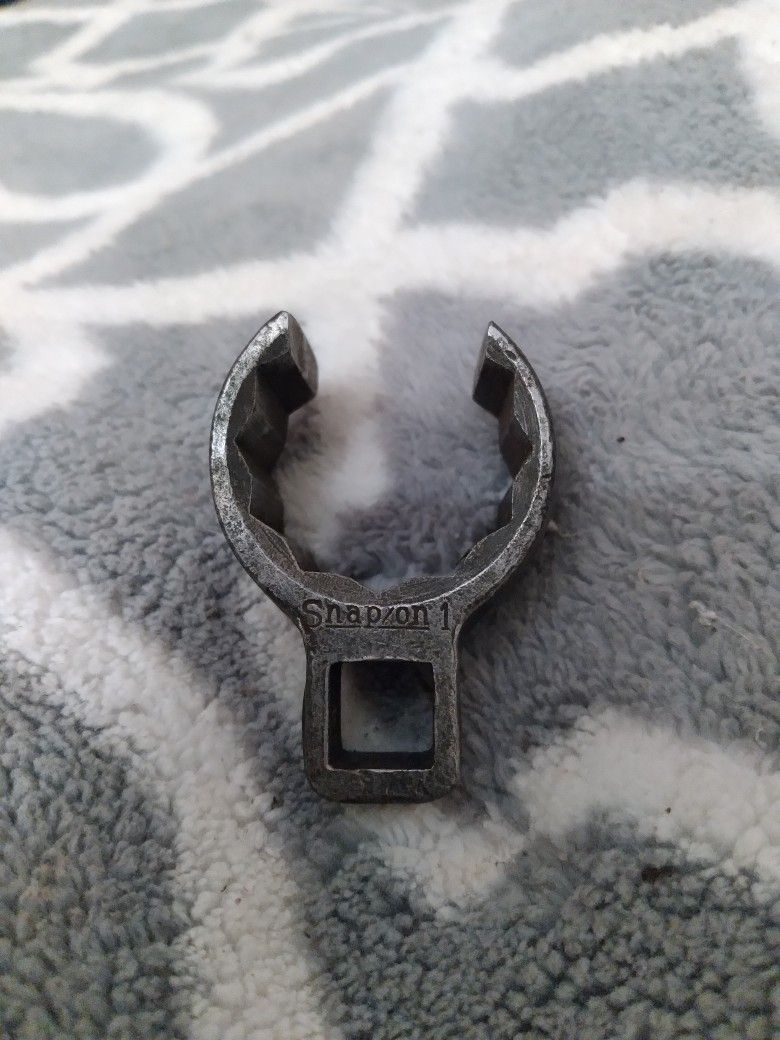 Vintage Snap-On 3/8" Drive 12 Point 1" Deep Flare Nut Crowfoot Wrench