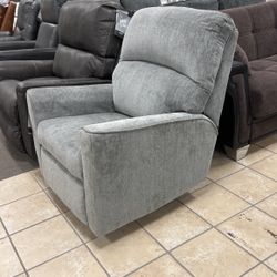 Light Gray Manual Recliner 