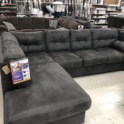 Grey Comfy Sectional Couch 