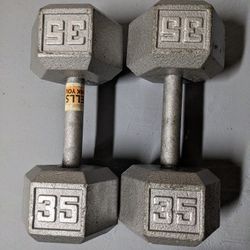 Two 35 lbs Dumbbells 