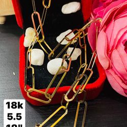 18k Real Pure Solid Pawnable Saudi Gold Chain