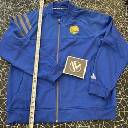 Golden State Warriors Adidas Zip Up Jacket MENS Size XL EUC