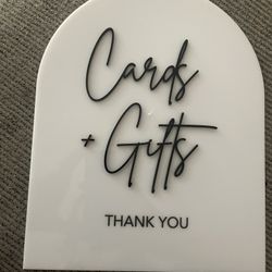 Acrylic 3D Cards and Gifts Sign 