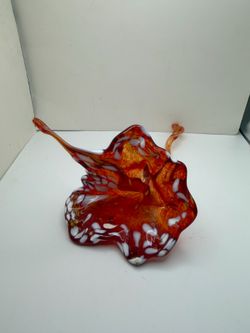 Hand Blown Glass Flower with Stem