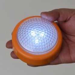 Set of 2 led battery operated push lights working! Camping 