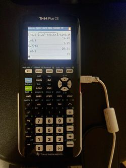 TI-84 Plus CE Graphing Calculator + Charging Cable +Case – $55
