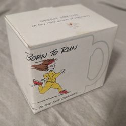 Shoebox Greetings Born To Run Ceramic Mug Humor Illustrated Dishwasher Safe