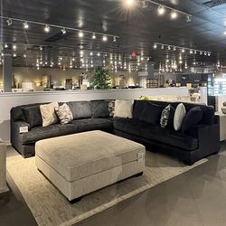 Charcoal 3PC Sectional Couch