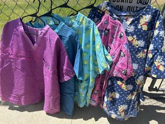 Lot Of 5 Scrub Shirts 2XL